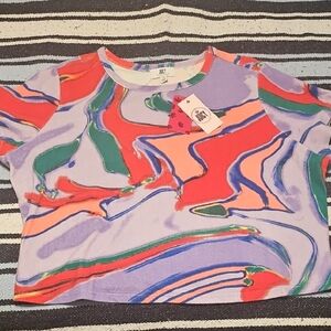 Juicy Couture Multicolor Abstract Crop Top